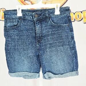 Simply Vera Vera Wang Blue Denim Jean Shorts Cuffed Size 8 Short
